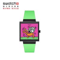 swatch 瑞士手表 BREAK FREE系列 生日礼物时尚男女石英表 地板动作 SO34Z102