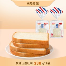 达利园 美焙辰汤熟吐司面包 330g*2袋