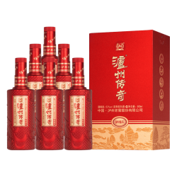 泸州老窖 泸州传奇 醉禧庆 纯粮食浓香型白酒 52度500ml*6瓶