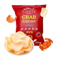 FINUTE 进口韩国趣莱福网红追剧休闲零食小吃蟹味膨化鲜虾片