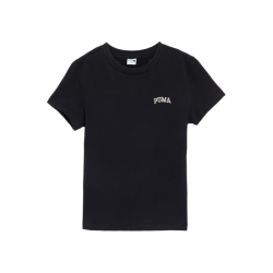 PUMA BABYTEE修身短款运动T恤 黑色 S