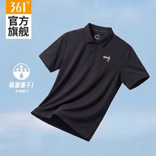 361° 男士翻领透气网面运动T恤