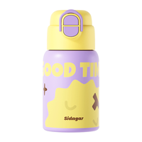 世大家 一盖三饮 不锈钢内胆 榴莲噗噗紫 660ml 保温杯+杯套