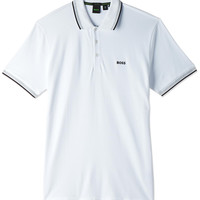 HUGO BOSS BOSS Paddy男士休闲短袖POLO衫 夏季纯棉运动衫 XL 经典白