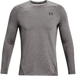 安德玛 男式 运动衫 Coldgear Armour 贴身圆领衫 圆领 长袖 贴身 Charcoal Light Heather