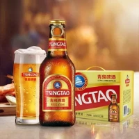 青岛啤酒  金质小棕金11°拉环258mL*12瓶买2赠啤酒扎杯