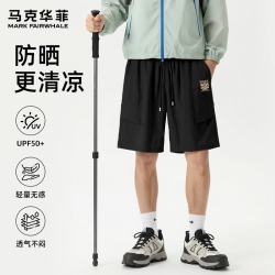 马克华菲 日系工装风短裤阔腿五分裤