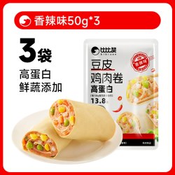 比比赞 豆皮鸡肉卷 香辣味 50g*3