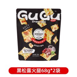 SAMKO 菇菇珍好苏打饼干 黑松露火腿味 68g*2袋