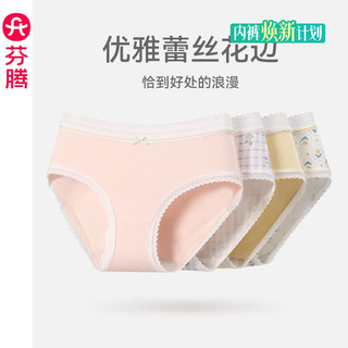 芬腾 U840102 女士三角内裤 M码 组合一