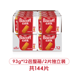 比时咔 比利时焦糖饼干 93g*12包 (2片独立装)