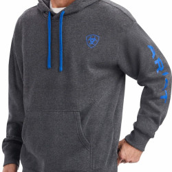 ARIAT 成人运动卫衣 休闲连帽衫 Ariat Logo Charcoal Heather