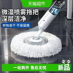 太太乐家居 喷雾喷水拖把家用圆头平板拖布刮窗一拖懒人免手洗拖地墩布地拖