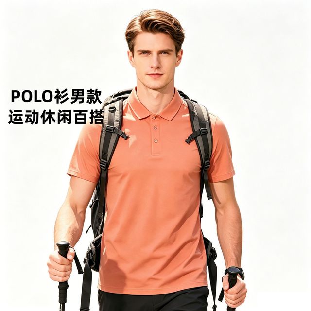 Rock Cloud 短袖POLO衫男款运动休闲百搭透气户外登山徒步速干T恤