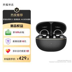荣耀亲选 2 Pro 耳夹式 耳机 典雅黑 有线充电