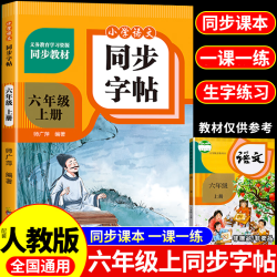 人教版小学语文同步字帖一二三四五六年级上下册练字帖练字配套人教版语文小学生专用