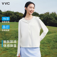 VVC 502UV防晒衣 冰感透气 简约白 155-175CM/40-70KG
