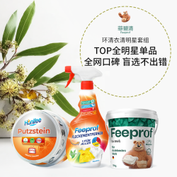 Febref TOP全明星单品组合 橘香清洁膏400g+衣领净500ml+爆炸盐750g 家庭清洁