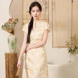 三彩 春夏款 女士桑蚕丝连衣裙 M