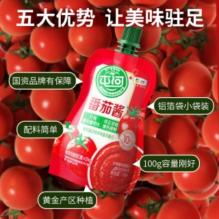 屯河 0添加剂0脂肪 番茄酱 100g*5袋