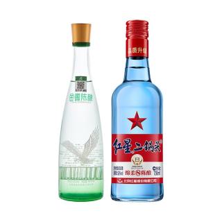 红星 二锅头 蓝瓶/绿瓶陈酿 50度 480mL*2瓶 白酒
