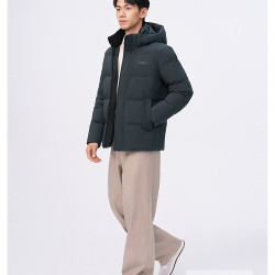 波司登 奥莱2025冬季休闲百搭舒适简约短款加厚连帽羽绒服潮流
