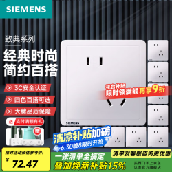 西门子 Adela致典系列 5UB14183NC01 斜五孔插座 雅白 十只装