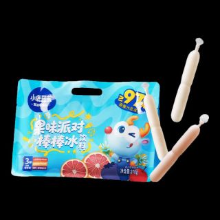 小鹿蓝蓝 果汁派对棒棒冰 夏日清凉解暑 两种吃法 原果汁果味十足 果汁派对棒棒冰多口味/45g*6