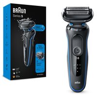 移动专享：BRAUN Series 5 男士电动剃须刀 方便清洗 干湿两用 可充电 无线 适合送给丈夫的礼物 51-B1000s 蓝色