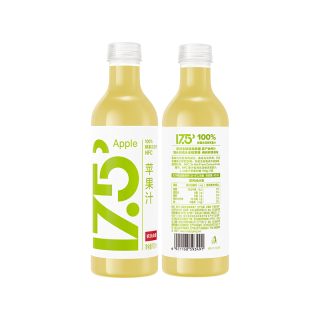 农夫山泉 17.5° nfc果汁饮料 低温冷藏型纯果汁 100%鲜榨果汁 苹果汁900ml*2瓶（大瓶）