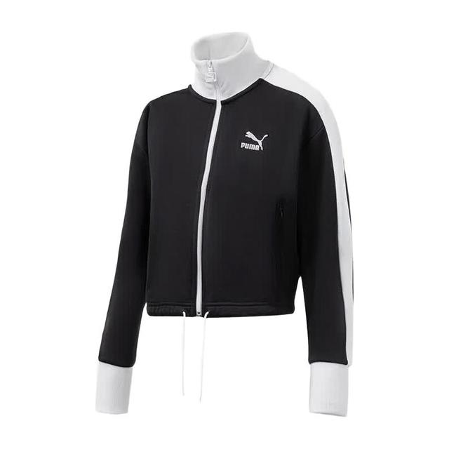 PUMA 532943-01 拼接立领短款 运动外套 L码