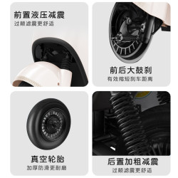 金箭 米乐 800W电机 60V21AH铅酸电池 暖咖色 电动摩托车