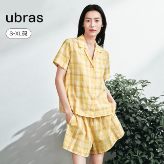 Ubras 刘雯同款 纯棉格子纹睡衣套装