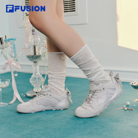 FILA 薄巧鞋丨FLORA FILA FUSION斐乐女鞋蝴蝶结芭蕾德训鞋德训鞋 藕灰/雪白-VS 36.5