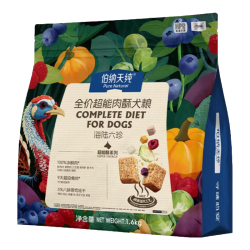 伯纳天纯 超能酥系列全价超能6拼冻干高鲜肉狗粮 海陆六珍1.6kg/包*4