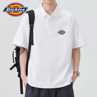 Dickies 美式复古潮牌印花翻领POLO衫男士夏季透气薄款拼接休闲风短袖t恤
