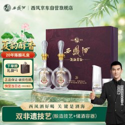 西凤酒 酒海窖龄 20年 52度 500ml*2瓶 礼盒装 凤香型白酒 宴请送礼