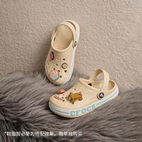 crocs 宝宝凉鞋男女童洞洞鞋沙滩鞋小童儿童包头拖鞋