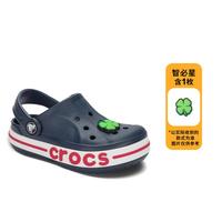 crocs 贝雅卡骆班儿童洞洞鞋沙滩鞋男女童包头拖鞋/207018 深蓝色-410 35(215mm)