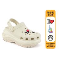 crocs 檀健次款卡骆驰经典光轮洞洞鞋厚底女沙滩鞋组合套装 含鞋花