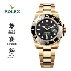 ROLEX 潜航者系列黑绿水鬼名表瑞士进口男表 全金黑水鬼