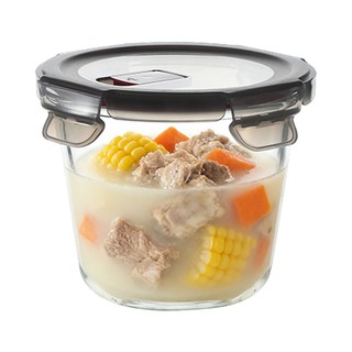 霜山 玻璃汤碗 深型可微波密封 500ml 保鲜盒