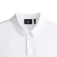 H&M 男装COOLMAX凉感透气Polo衫 白色 L