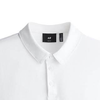 H&M 0967154 COOLMAX凉感透气 白色 2XL Polo衫