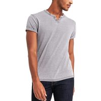 LUCKY BRAND 男式时尚T恤 威尼斯烧毁缺口领短袖标准版型