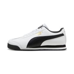 PUMA 男式 Roma 白黑队金