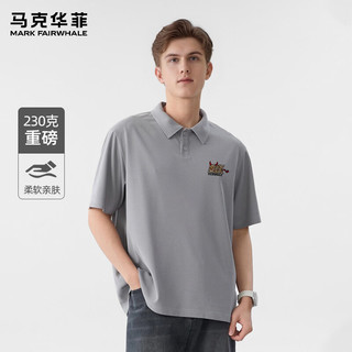 马克华菲 白色华夫格肌理 POLO衫 军绿#JMK豹纹小恶魔 XL