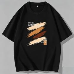 JEANSWEST OUTDOOR 男士圆领短袖T恤 黑色 4XL