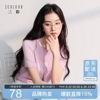 三彩 春季 女士针织衫 圆领短袖套头衫 M