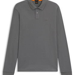 BOSS（服装） BOSS 男式 Passerby 修身弹力棉珠地布 Polo 衫, 开灰色L